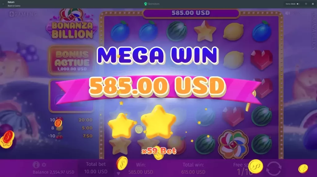 Большой выигрыш в слоте